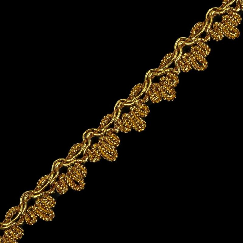 Braided | 0.5" American Made Metallic Gold Braided Trim Braided Braided