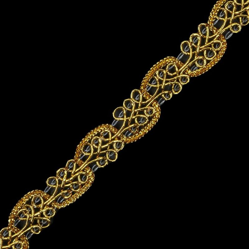 Braided | 0.5" American Made Metallic Gold Braided Trim Braided Braided