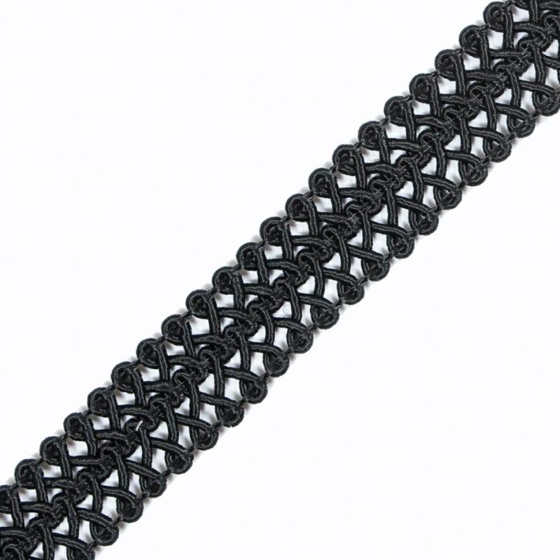 Braided | Black Braided Loop Cord – 0.75" Braided Black