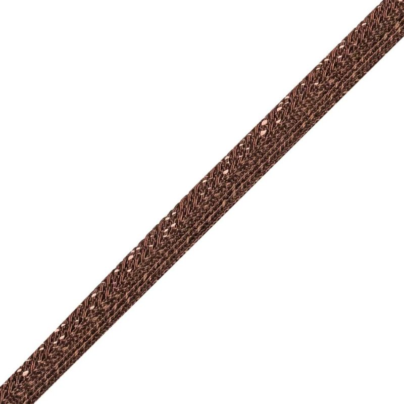 Braided | Brown And Pink Speckled Braided Cording With A Brown Lip – 0.3" Braided Braided