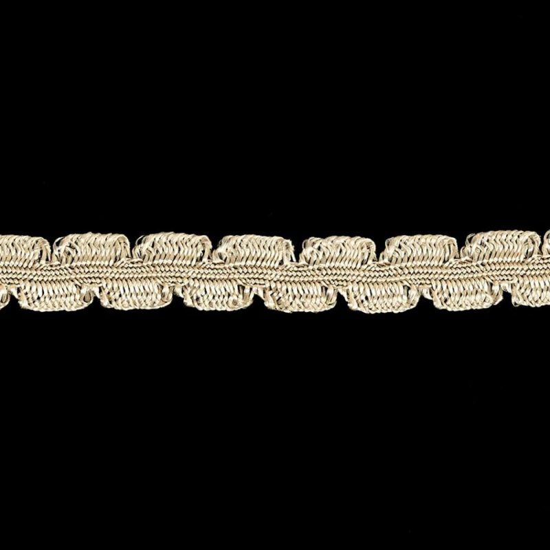 Braided | Lustrous Beige Wavy Edged Soutache Trimming – 0.3" Braided Braided