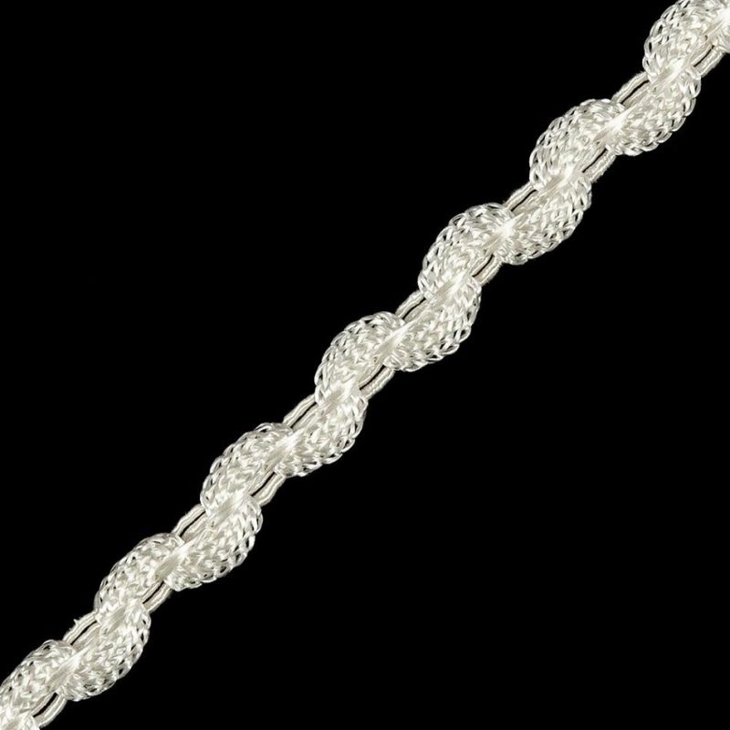 Braided | Lustrous Ivory Gimp Braided Cording – 0.375" Braided Braided