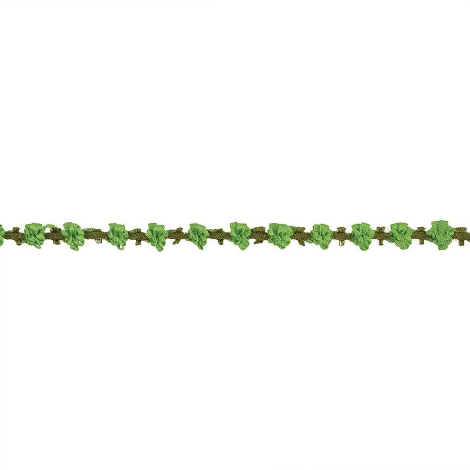 Braided | Shamrock And Olive Ribbon Flowers Trim – 0.5" Braided Braided