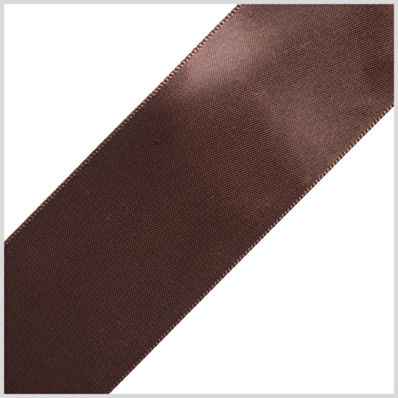 Double Face Satin | 1.5" Brown Double Face Satin Ribbon Double Face Satin Brown