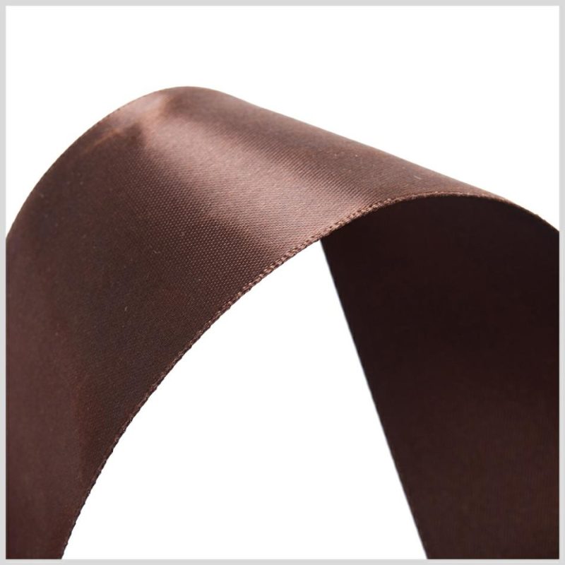 Double Face Satin | 1.5" Brown Double Face Satin Ribbon Double Face Satin Brown