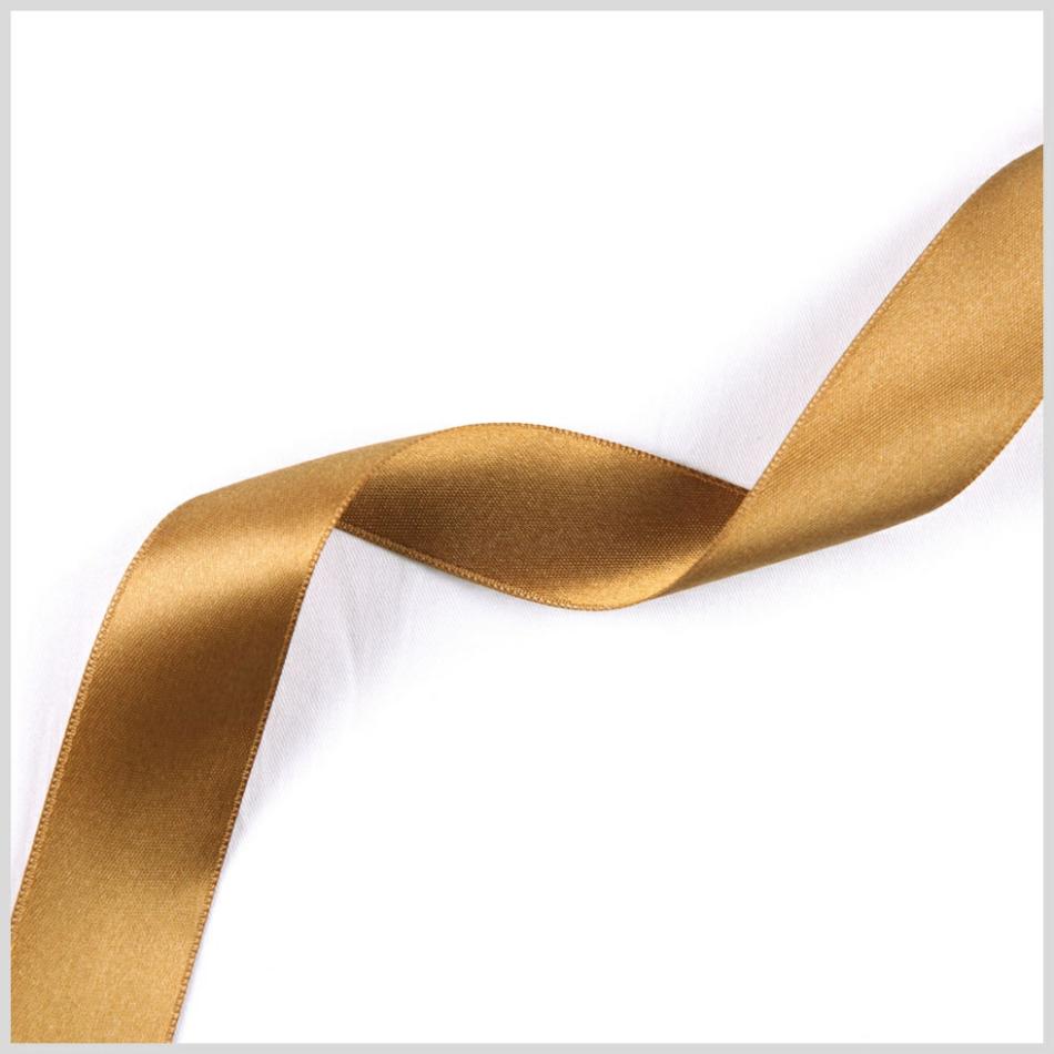 Double Face Satin | 1.5" Dark Gold Double Face French Satin Ribbon Double Face Satin Dark Gold