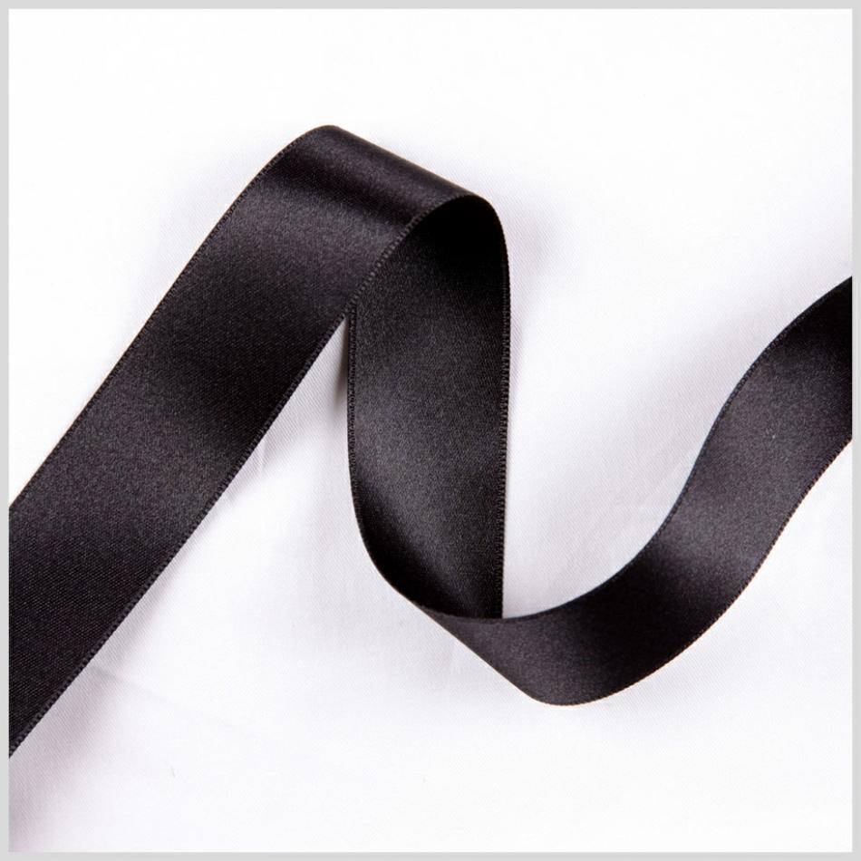 Double Face Satin | 2.5" Black Double Face French Satin Ribbon Double Face Satin Black