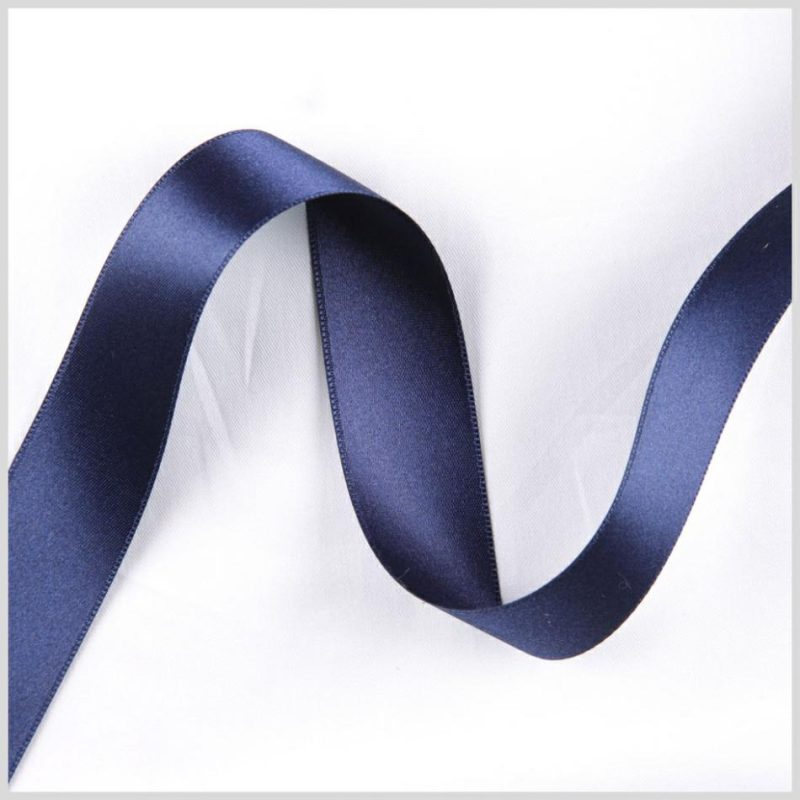 Double Face Satin | 2.5" Deep Navy Double Face French Satin Ribbon Double Face Satin Deep Navy