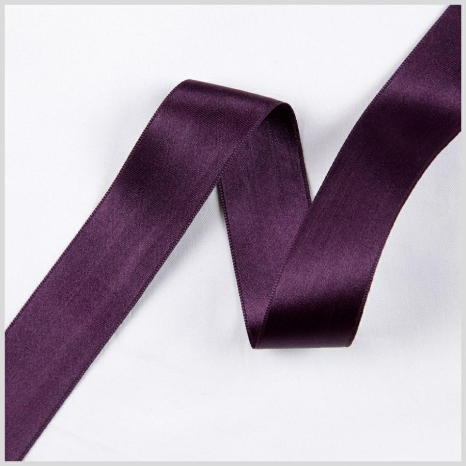 Double Face Satin | 2.5" Deep Plum Double Face French Satin Ribbon Double Face Satin Deep Plum