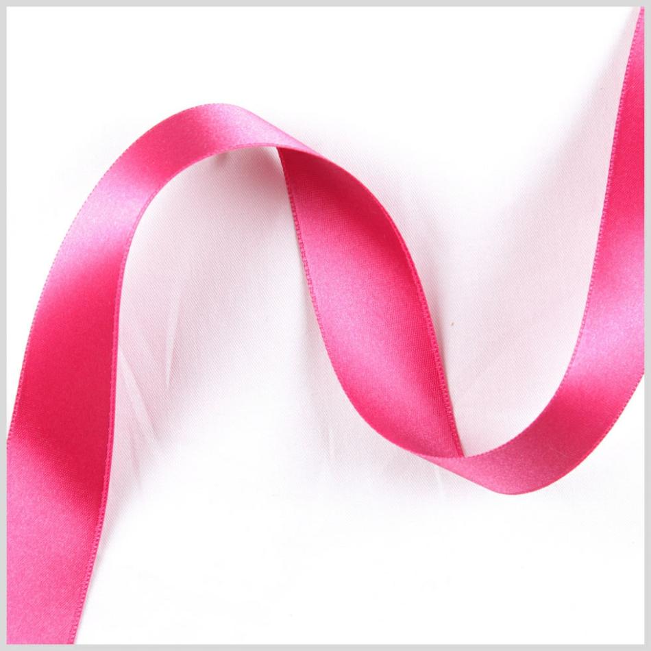 Double Face Satin | 2.5" Hot Pink Double Face French Satin Ribbon Double Face Satin Double Face Satin