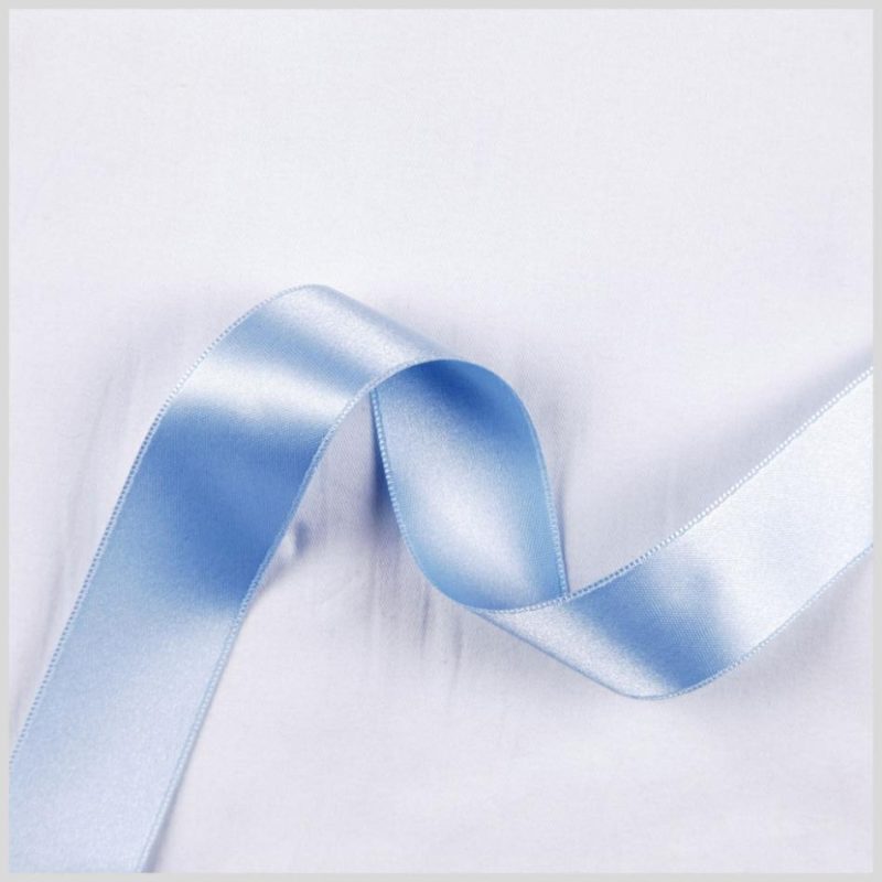 Double Face Satin | 2.5" Light Blue Double Face French Satin Ribbon Double Face Satin Double Face Satin