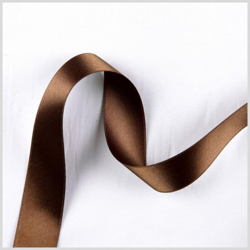 Double Face Satin | 2.5" Light Brown Double Face French Satin Ribbon Double Face Satin Double Face Satin