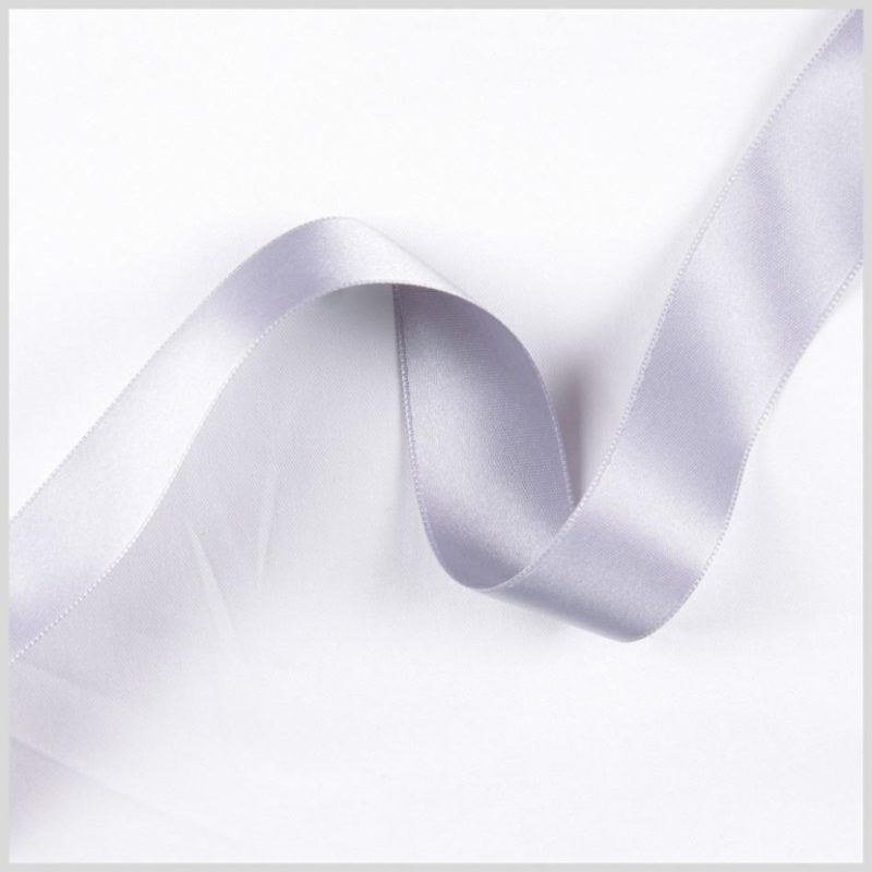 Double Face Satin | 2.5" Light Gray Double Face French Satin Ribbon Double Face Satin Double Face Satin