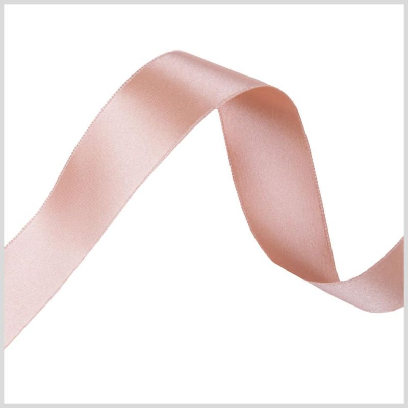 Double Face Satin | 2.5" Light Peach Double Face French Satin Ribbon Double Face Satin Double Face Satin