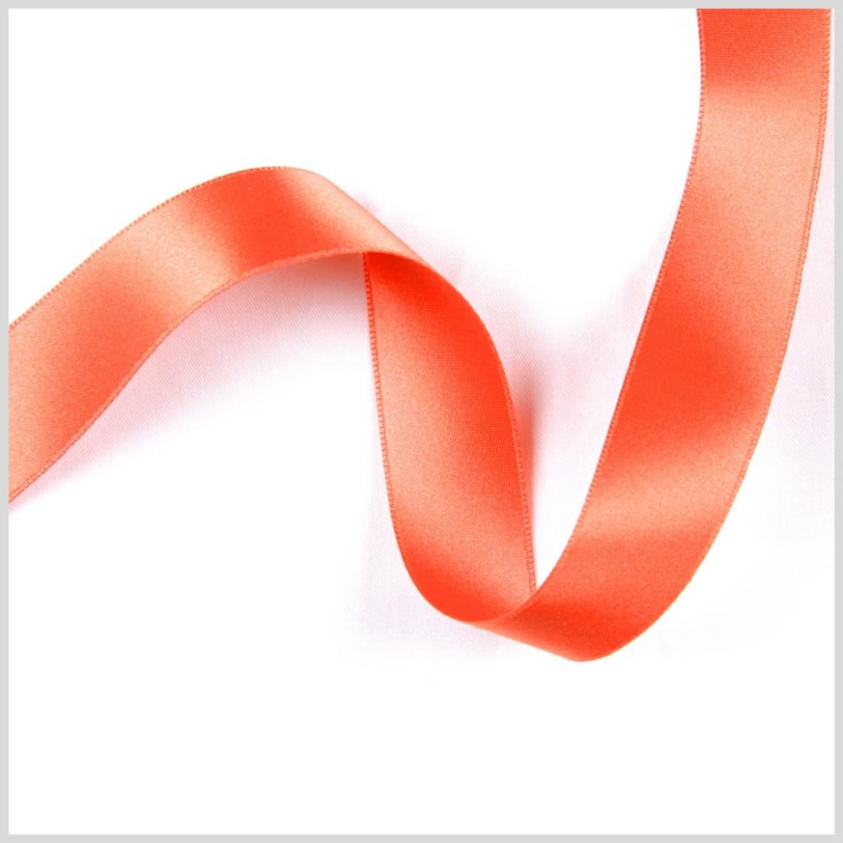 Double Face Satin | 2.5" Pumpkin Double Face French Satin Ribbon Double Face Satin Double Face Satin