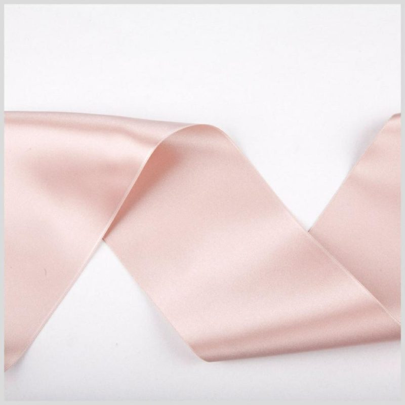 Double Face Satin | 3.75" Dusty Rose Double Face French Satin Ribbon Double Face Satin Double Face Satin