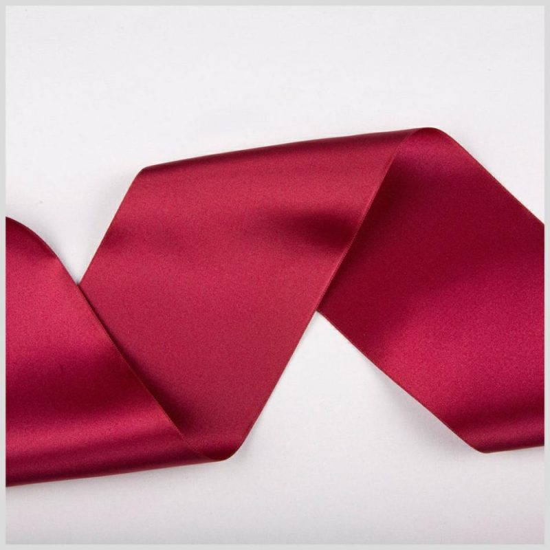 Double Face Satin | 3.75" Fuchsia Double Face French Satin Ribbon Double Face Satin Double Face Satin