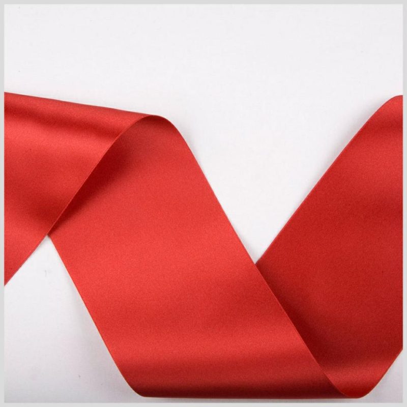 Double Face Satin | 3.75" Garnet Double Face French Satin Ribbon Double Face Satin Double Face Satin