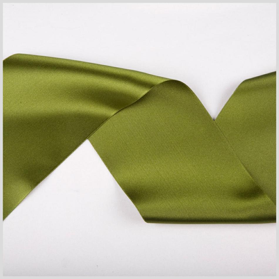 Double Face Satin | 3.75" Green Double Face French Satin Ribbon Double Face Satin Double Face Satin