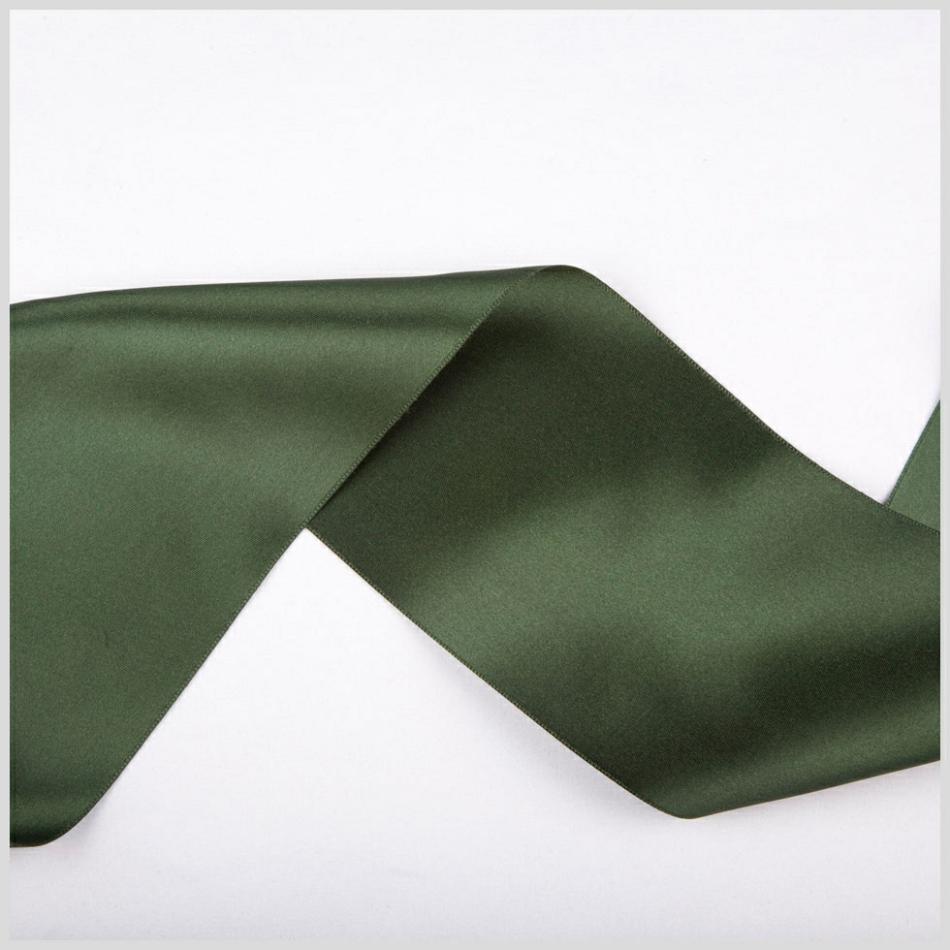 Double Face Satin | 3.75" Hunter Double Face French Satin Ribbon Double Face Satin Double Face Satin