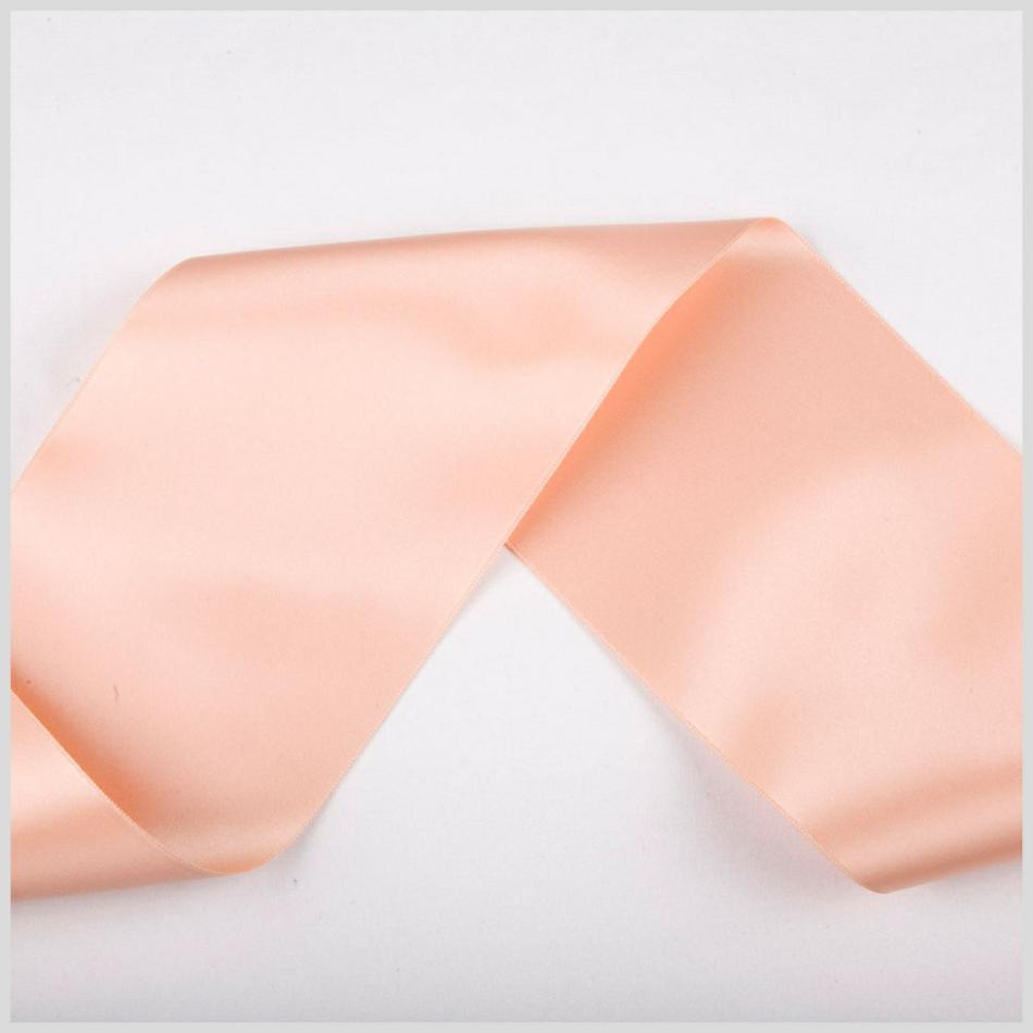 Double Face Satin | 3.75" Light Peach Double Face French Satin Ribbon Double Face Satin Double Face Satin