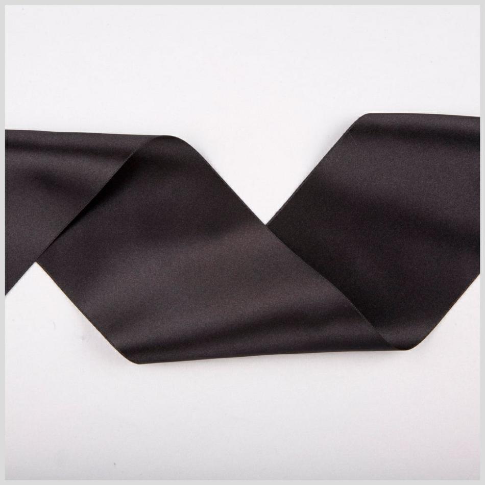 Double Face Satin | 3.75" Matte Black Double Face French Satin Ribbon Double Face Satin Double Face Satin