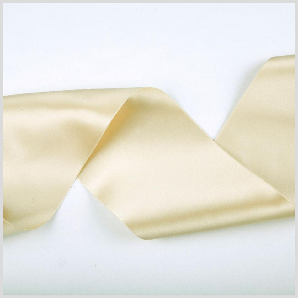 Double Face Satin | 3.75" Pale Gold Double Face French Satin Ribbon Double Face Satin Double Face Satin