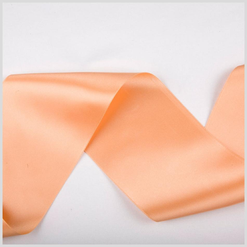 Double Face Satin | 3.75" Pale Peach Double Face French Satin Ribbon Double Face Satin Double Face Satin