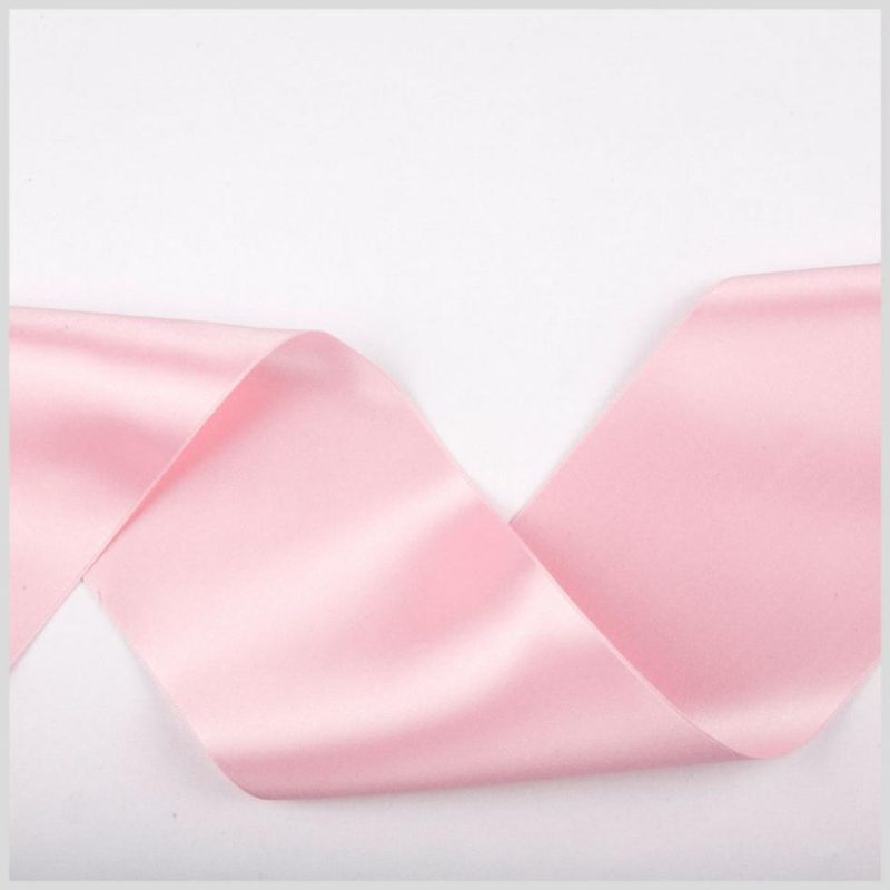 Double Face Satin | 3.75" Pink Double Face French Satin Ribbon Double Face Satin Double Face Satin