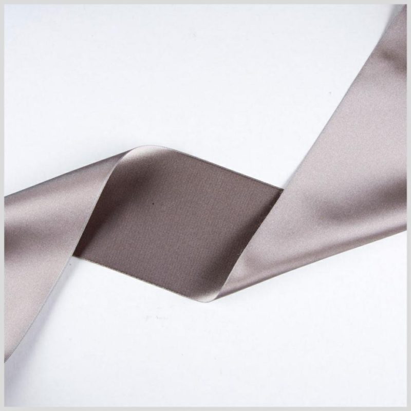 Double Face Satin | 3.75" Stone Double Face French Satin Ribbon Double Face Satin Double Face Satin