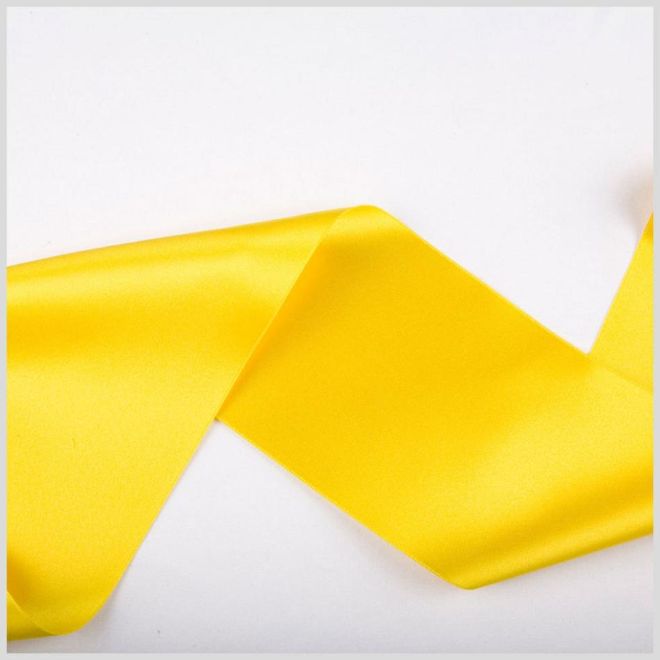 Double Face Satin | 3.75" Yellow Double Face French Satin Ribbon Double Face Satin Double Face Satin