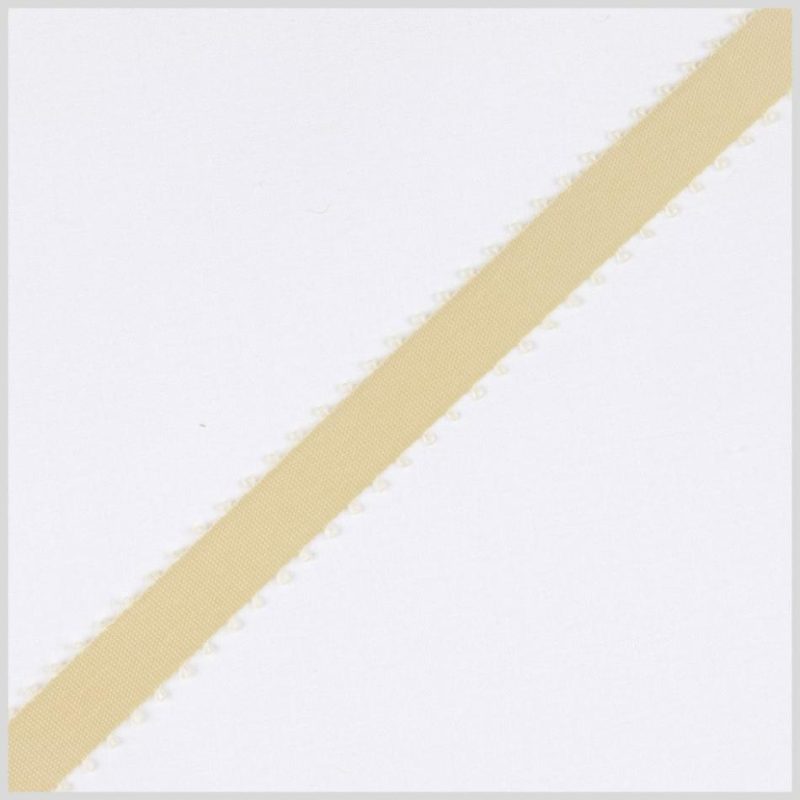 Double Face Satin | 3/16" Cream Double Face Feather Edge Satin Ribbon Double Face Satin Double Face Satin