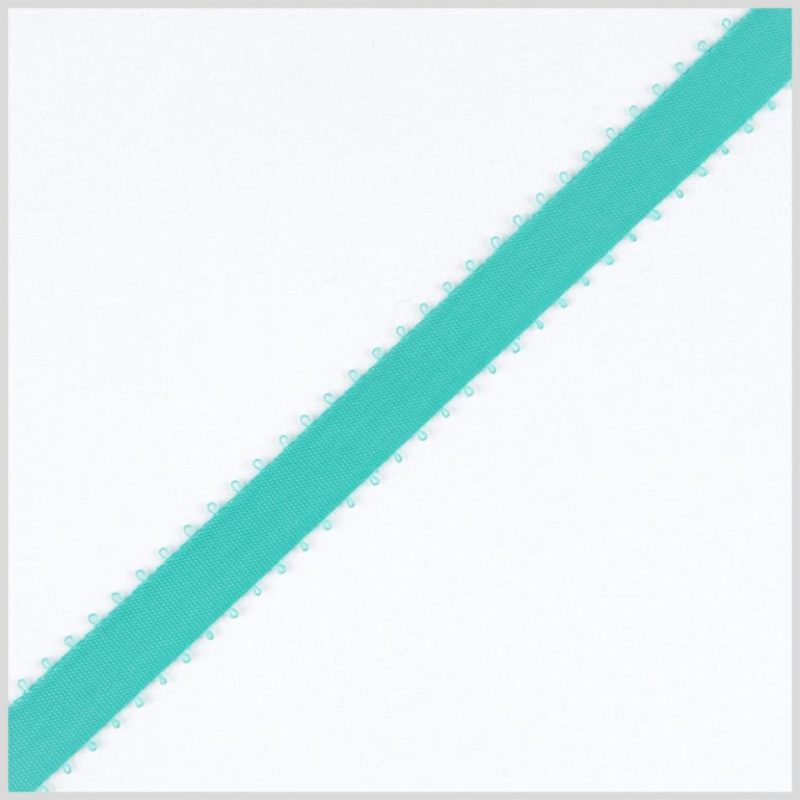 Double Face Satin | 3/16" Exotic Aqua Double Face Feather Edge Satin Ribbon Double Face Satin Double Face Satin