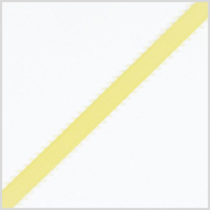 Double Face Satin | 3/16" Lemon Double Face Feather Edge Satin Ribbon Double Face Satin Double Face Satin