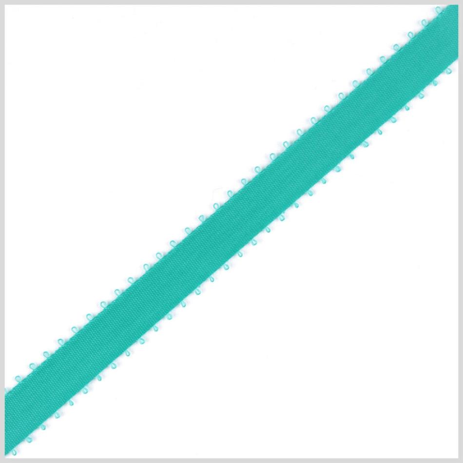 Double Face Satin | 3/8" Exotic Aqua Double Face Feather Edge Satin Ribbon Double Face Satin Double Face Satin