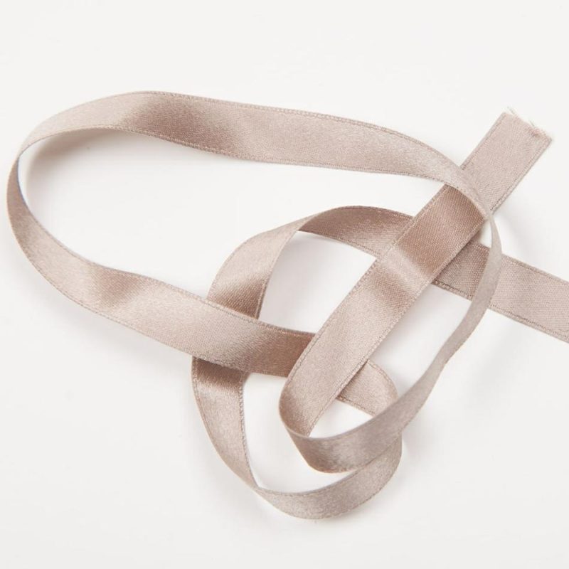 Double Face Satin | 3/8" Stone Double Face Silk Satin Ribbon Double Face Satin Double Face Satin