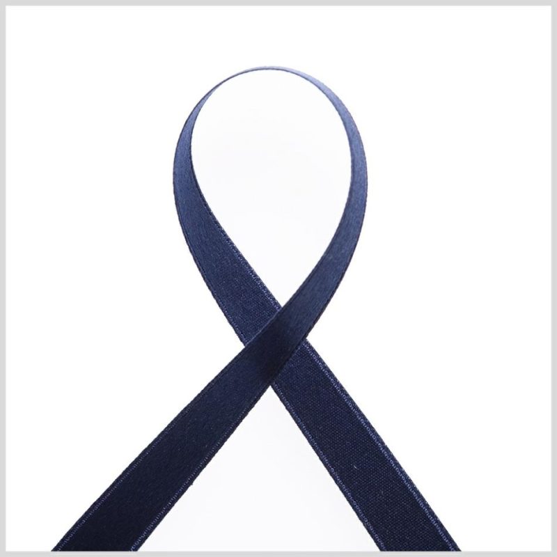 Double Face Satin | Dark Navy Double Face Silk Satin Ribbon Double Face Satin Dark Navy