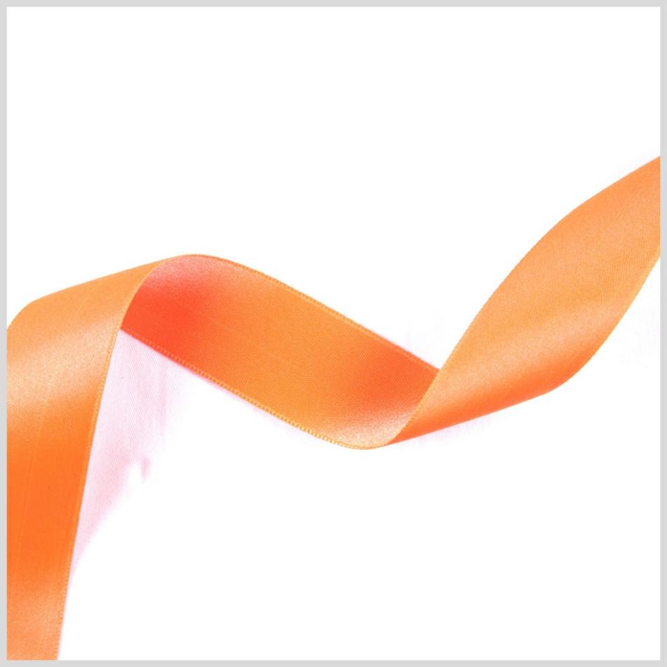 Double Face Satin | Neon Orange Double Face French Satin Ribbon – 2.5" Double Face Satin Double Face Satin