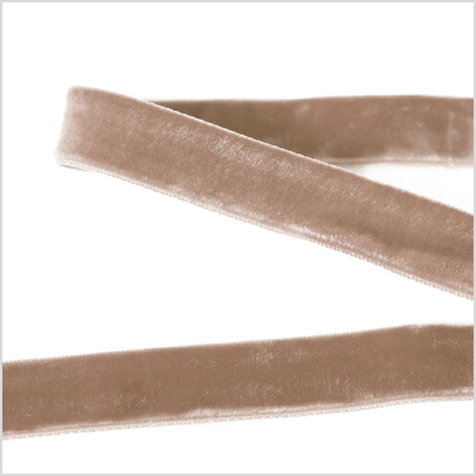 Double Face Velvet | Beige Double Face Velvet Ribbon – 7/8" Double Face Velvet Beige