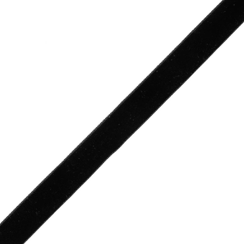 Double Face Velvet | Black Double Face Velvet Ribbon – 0.875" Double Face Velvet Black