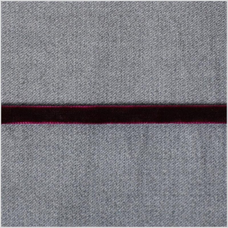 Double Face Velvet | Dark Plum Double Face Velvet Ribbon – 1/8" Double Face Velvet Dark Plum