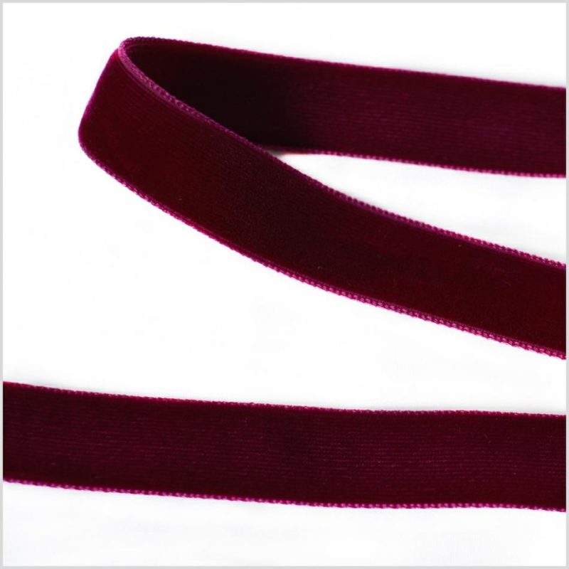 Double Face Velvet | Dark Plum Double Face Velvet Ribbon – 5/8" Double Face Velvet Dark Plum