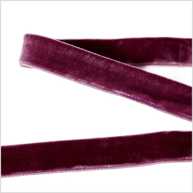 Double Face Velvet | Dark Plum Double Face Velvet Ribbon – 7/8" Double Face Velvet Dark Plum