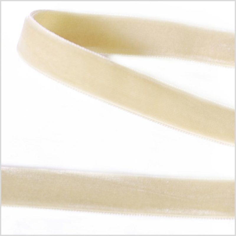 Double Face Velvet | Ivory Double Face Velvet Ribbon – 5/8" Double Face Velvet Double Face Velvet