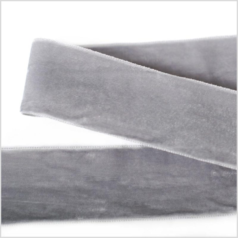 Double Face Velvet | Light Gray Double Face Velvet Ribbon – 1.5" Double Face Velvet Double Face Velvet