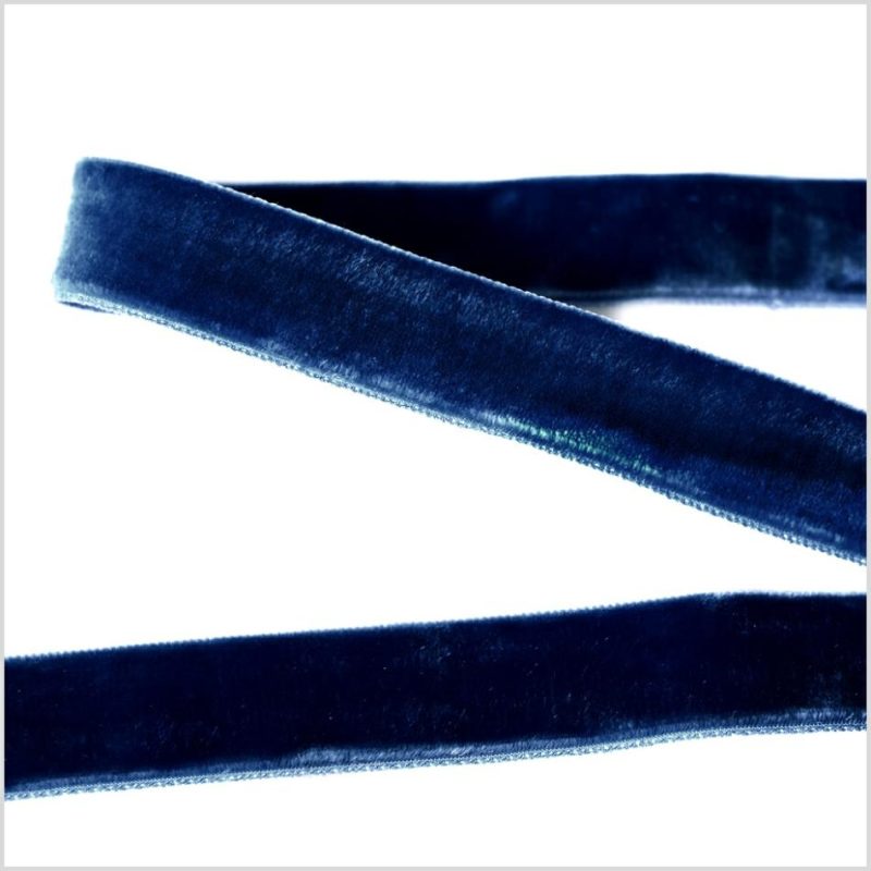 Double Face Velvet | Navy Double Face Velvet Ribbon – 7/8" Double Face Velvet Double Face Velvet