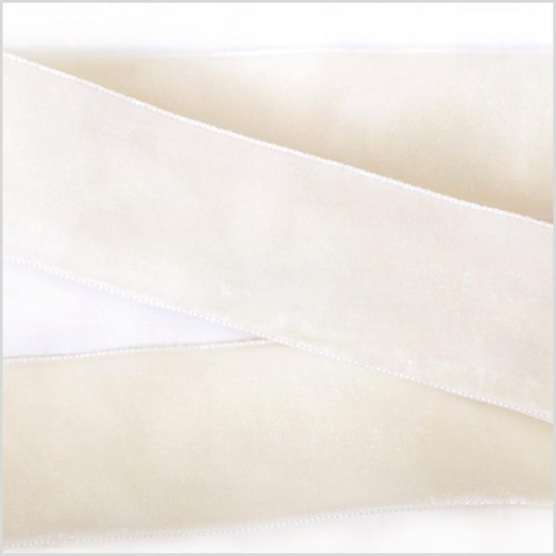 Double Face Velvet | Off-White Double Face Velvet Ribbon – 1.5" Double Face Velvet Double Face Velvet