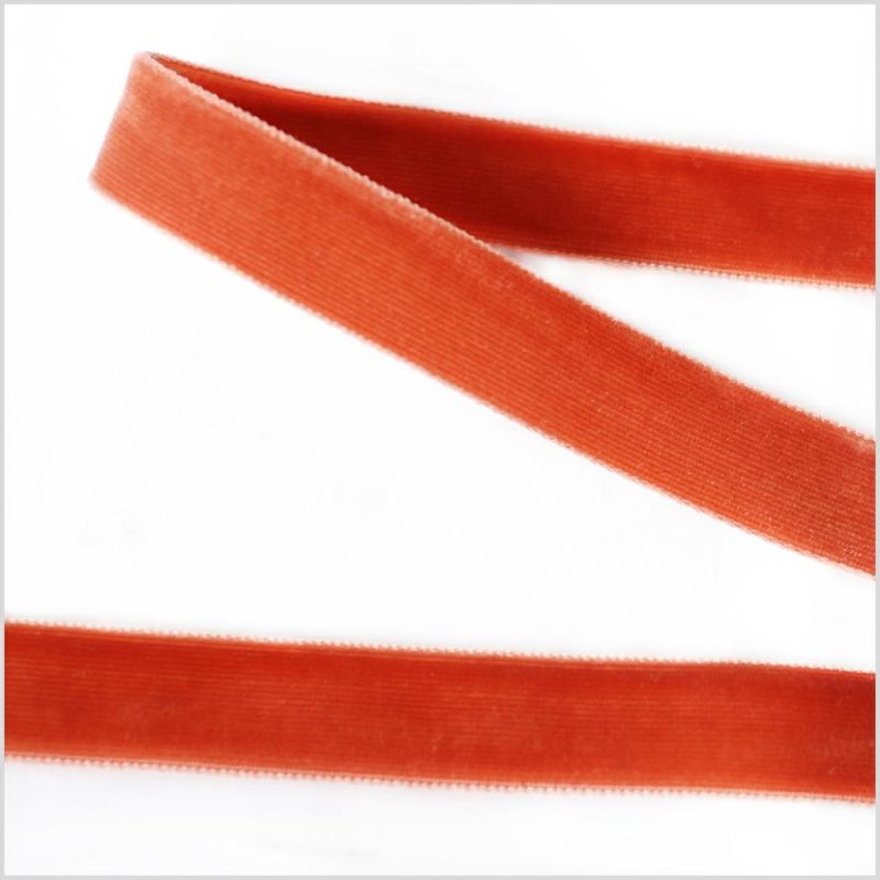 Double Face Velvet | Rust Double Face Velvet Ribbon – 5/8" Double Face Velvet Double Face Velvet