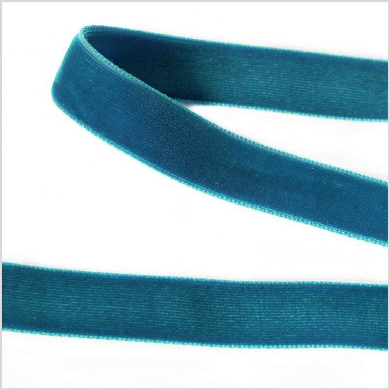 Double Face Velvet | Turquoise Double Face Velvet Ribbon – 5/8" Double Face Velvet Double Face Velvet