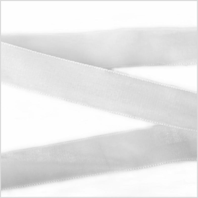 Double Face Velvet | White Double Face Velvet Ribbon – 7/8" Double Face Velvet Double Face Velvet